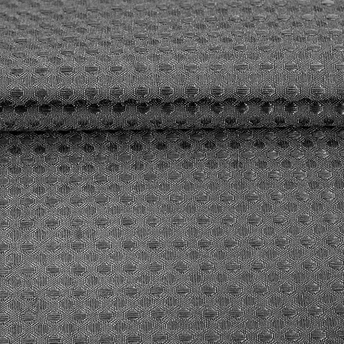 River Dream Stall Heavyweight No Hooks Required Dotted Waffle Weave Shower Curtain with Snap in Liner - 36W x 74H,Hotel Grade,Spa Like Bath Curtain,Graphite Grey