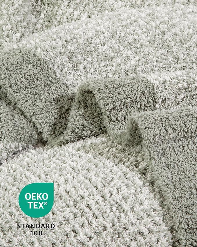 Super Soft Throw Blanket 60 x 80 Inches, Half-Side Plush Fuzzy Blanket for Couch, Sofa, Bed & Chair, Warm Cozy Lightweight Knit Blanket for Fall & Winter