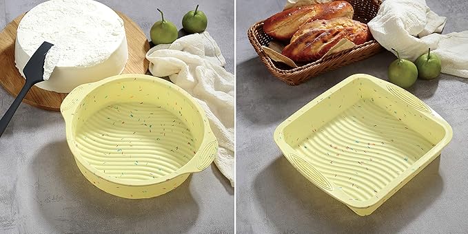 46PCS Silicone Bakeware Set Cake Molds Set For Baking, Including Baking Pan, Cake Mold, Cake Pan, Toast Mold, Muffin Pan, Donut Pan, And Cupcake Mold Silicone Baking Cups Set