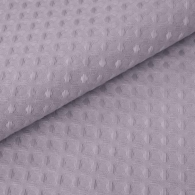River Dream Heavyweight No Hooks Required Dotted Waffle Weave Shower Curtain with Snap in Liner - 71W x 74H,Hotel Grade,Spa Like Bath Curtain,Lilac