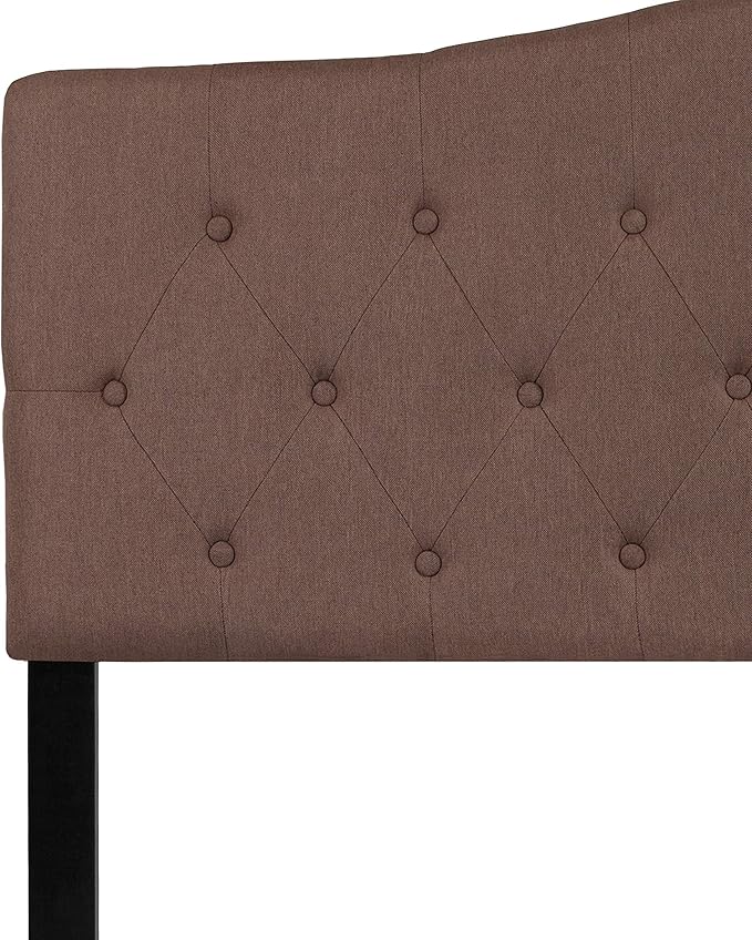 Flash Furniture Cambridge Tufted Upholstered Queen Size Headboard in Camel Fabric