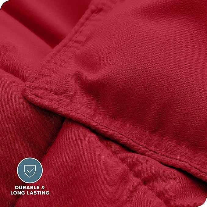 Bare Home Comforter Set - Oversized King Size - Ultra-Soft - Goose Down Alternative - Premium 1800 Series - All Season Warmth (Oversized King, Red)