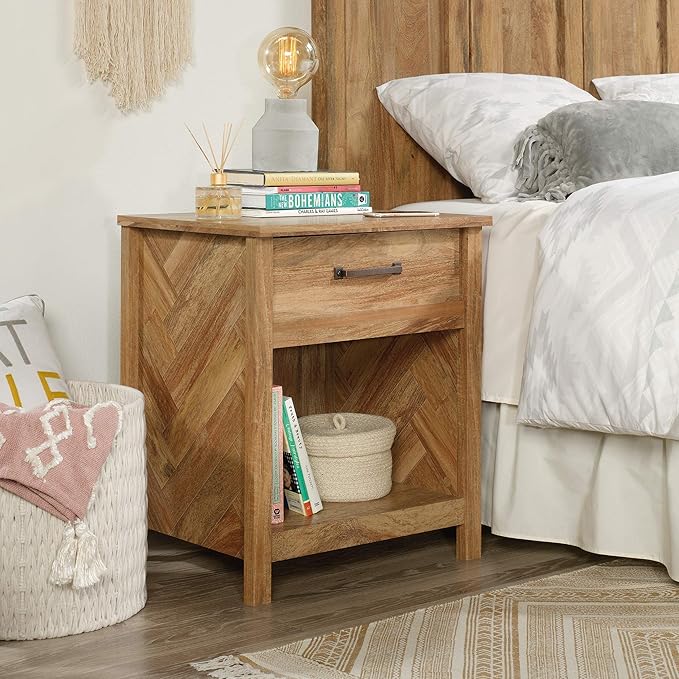 Sauder Cannery Bridge 4-Drawer Chest and Nightstand, Sindoori Mango Finish
