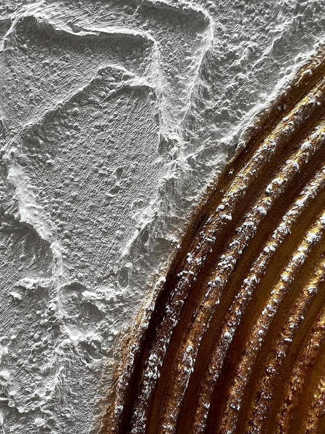 Art 45x30 inch Hand-Painted White and Tan Texture Oil Painting Large Modern Abstract Canvas Art Home Wall Decoration