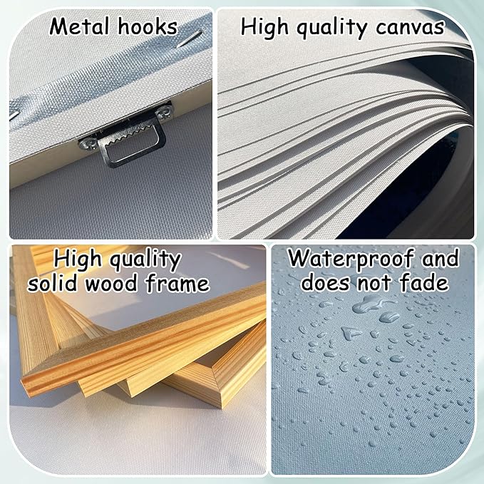 Pogusmavi Dandelion Farmhouse Wall Art for Living Room Pictures for Bedroom Wall Decor Canvas Paintings Framed Wall Picture for Bedroom Office Artwork Wall Decor Textured Art 30×60IN