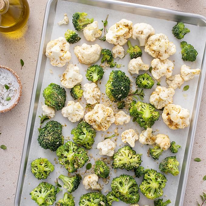 Baking Sheet Set with Rack 18" Non-Toxic Bakeware Set Baking Trays for Oven, 100% Recycled Aluminum, 2pc Bakeware Set Baking Sheets 18" Never Rust, PTFE,PFAS,PFOA Free by Baker's Secret