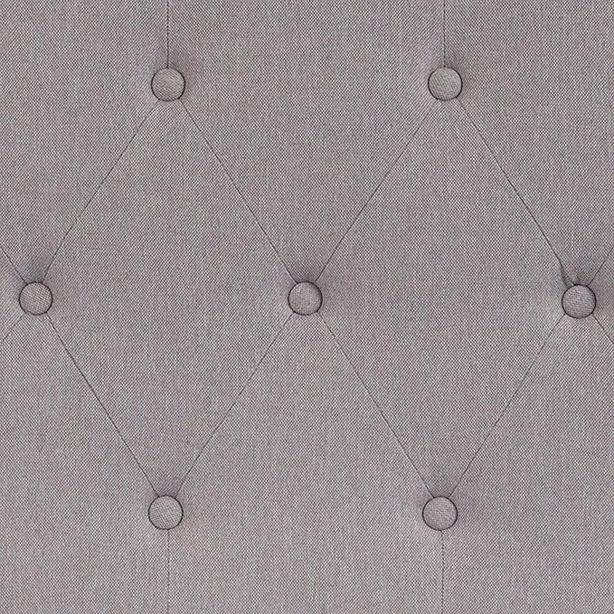 EMMA + OLIVER Arched Button Tufted Full Size Headboard in Light Gray Fabric
