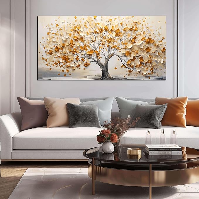 Decorative Painting Tree of Life Canvas Wall Art Pictures for Living Room Bedroom Canvas Wall Decor Large Artwork Canvas Wall Decor Ready to Hang Artwork Print with Frame Modern Wall Art Size 30x60