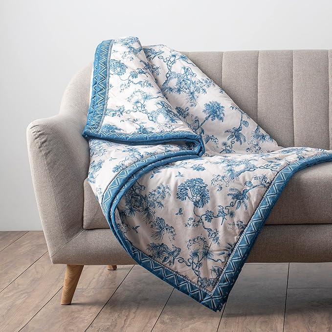 Maison d' Hermine Throw Blanket for Couch Lightweight Soft Warm Breathable Cotton Throw Blankets for Bed Girls Boys Women Men Gifts Sofa Travel Living Room Chair Bedding (60"x80", Bonobo)