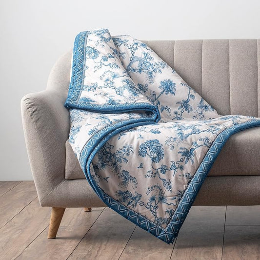 Maison d' Hermine Throw Blanket for Couch Lightweight Soft Warm Breathable Cotton Throw Blankets for Bed Girls Boys Women Men Gifts Sofa Travel Living Room Chair Bedding (60"x80", Bonobo)