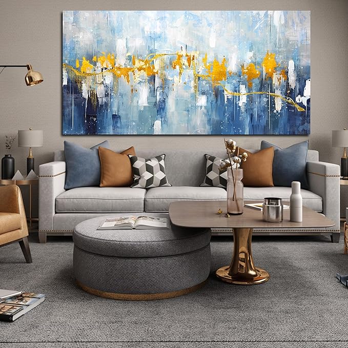 ZHAOSHOP Large Wall-Art for Living Room - Abstract Artwork for Walls - Modern Painting Wall Art Ready to Hang Size 29" x 59"