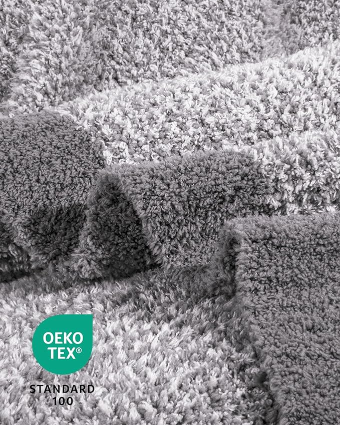 Super Soft Throw Blanket 50x60 Inches, Half-Side Plush Fuzzy Blanket for Couch, Sofa, Bed & Chair, Warm Cozy Lightweight Knit Blanket for Fall & Winter