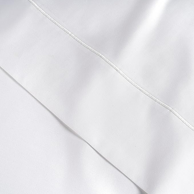 LANE LINEN Queen White Pillow Cases Set of 2 100% Egyptian Cotton 1000 Thread Count Sateen White- Perfect for Home Hotels & Hospital Use Standard Size