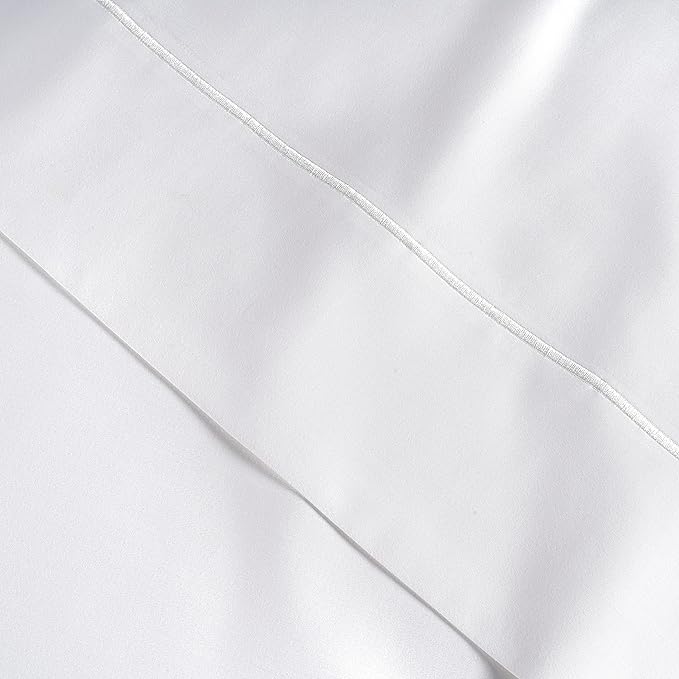 LANE LINEN King Size Pillow Case Set of 2 100% Egyptian Cotton Cases 1000 Thread Count Sateen White Cooling Cover - Perfect for Home Hotels & Hospital Use