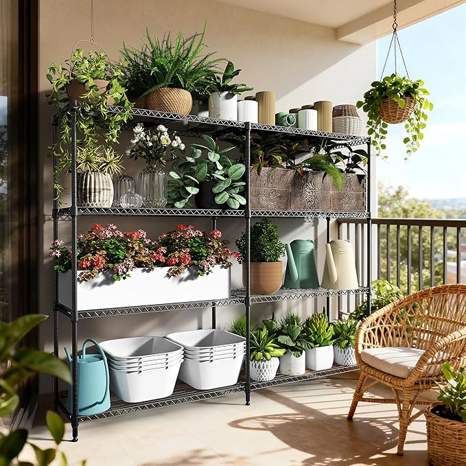 4 Tiers Shelf Metal Storage Shelves