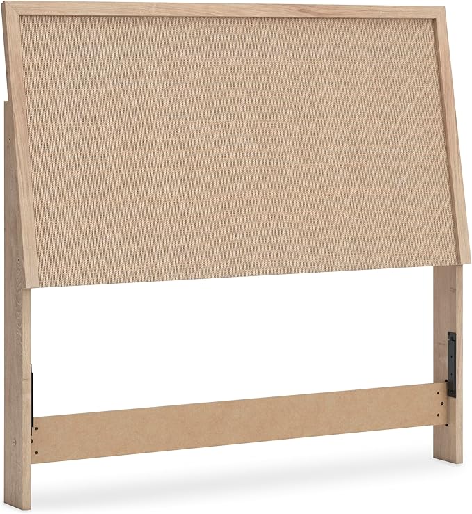 Signature Design by Ashley Cielden Farmhouse Full Panel Platform Bed, Foundation or Box Spring Not Needed, Light Brown
