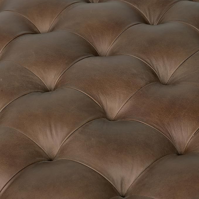 POLY & BARK Ascot Ottoman in Cocoa Brown