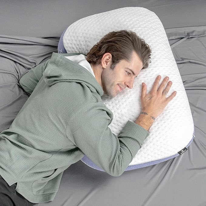 Bedgear Balance 3.X Cuddle Curve Performance Pillow – Extra Large Moisture Wicking Pillow for Sleeping, Lounging, Watching TV – Washable and Removable Cover – Pillowcase Included