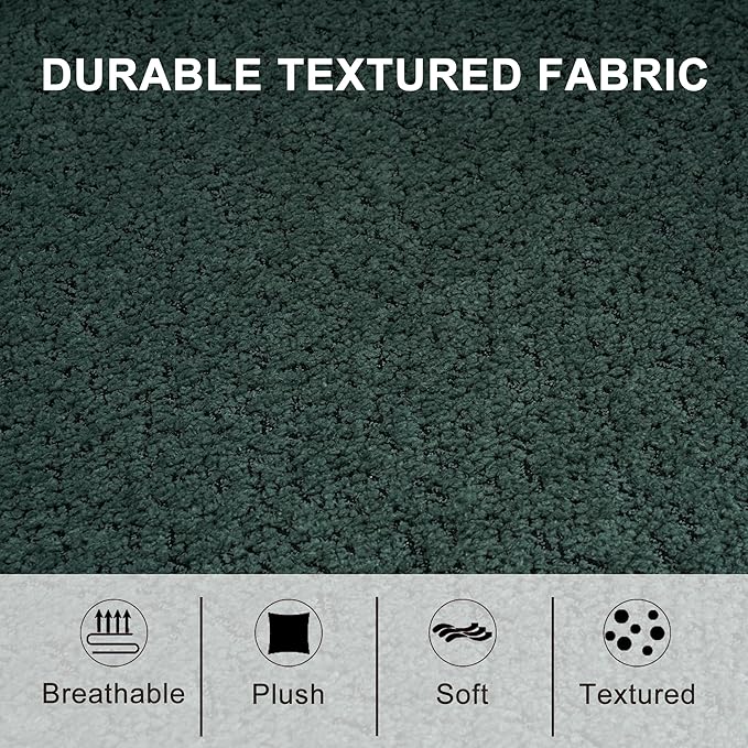 Oversized Accent Chair, Modern Single Sofa Cloud Chairs with Removable Pillow, Deep Seat Comfy Armchair for Living Room Bedroom Reading Nook - Upholstered Lounge Chair (Green)