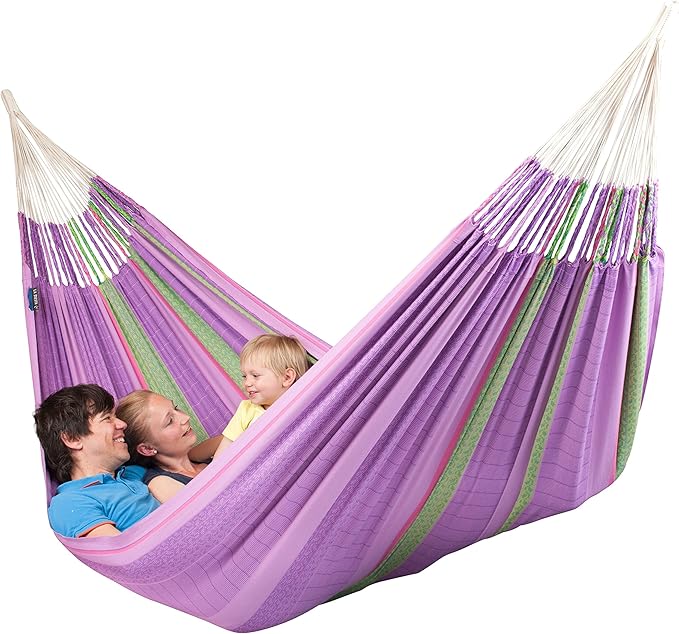 LA SIESTA Flora Blossom - Organic Cotton Family Classic Hammock Size King