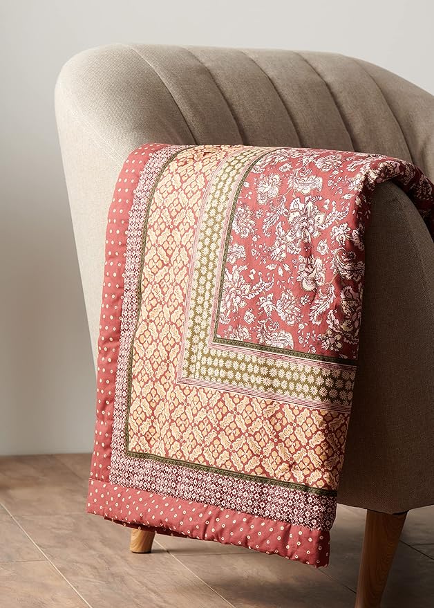 Maison d' Hermine Throw Blanket for Couch Lightweight Soft Warm Breathable Cotton Throw Blankets for Bed Girls Boys Women Men Gifts Sofa Travel Living Room Chair Bedding (60"x80", Surya)