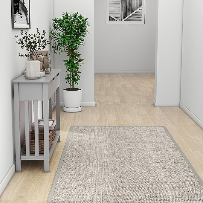 Entryway Table Console Table with Drawer and Storage Shelf, Narrow Sofa Table Entrance Enter Way Hallway Foyer Behind Couch Table (Gray with Drawer)