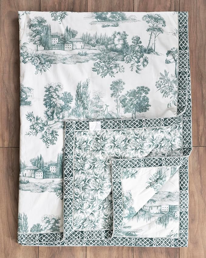 Maison d' Hermine Throw Blanket for Couch Lightweight Soft Warm Breathable Cotton Throw Blankets for Bed Girls Boys Women Men Gifts Sofa Travel Living Room Chair Bedding (50"x60", Trianon)