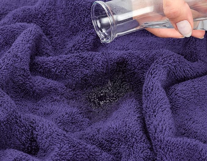 American Soft Linen Luxury Washcloths for Bathroom, 600 GSM 100% Cotton 4 Piece Turkish Wash Cloth Set, 13x13 in Soft Rags for Body and Face, Purple Washcloths