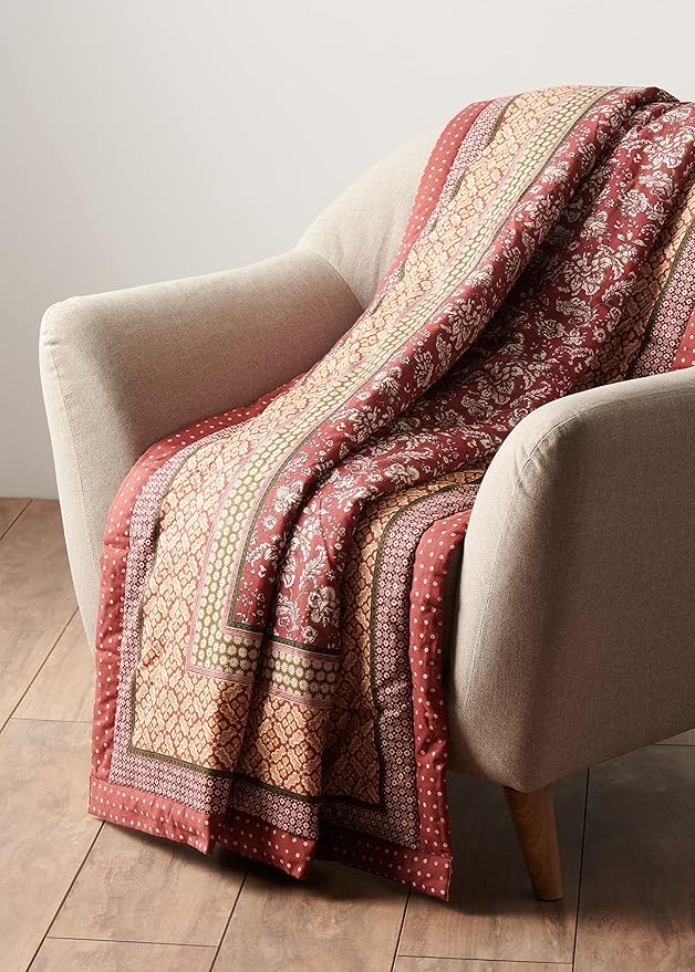 Maison d' Hermine Throw Blanket for Couch Lightweight Soft Warm Breathable Cotton Throw Blankets for Bed Girls Boys Women Men Gifts Sofa Travel Living Room Chair Bedding (50"x60", Surya)