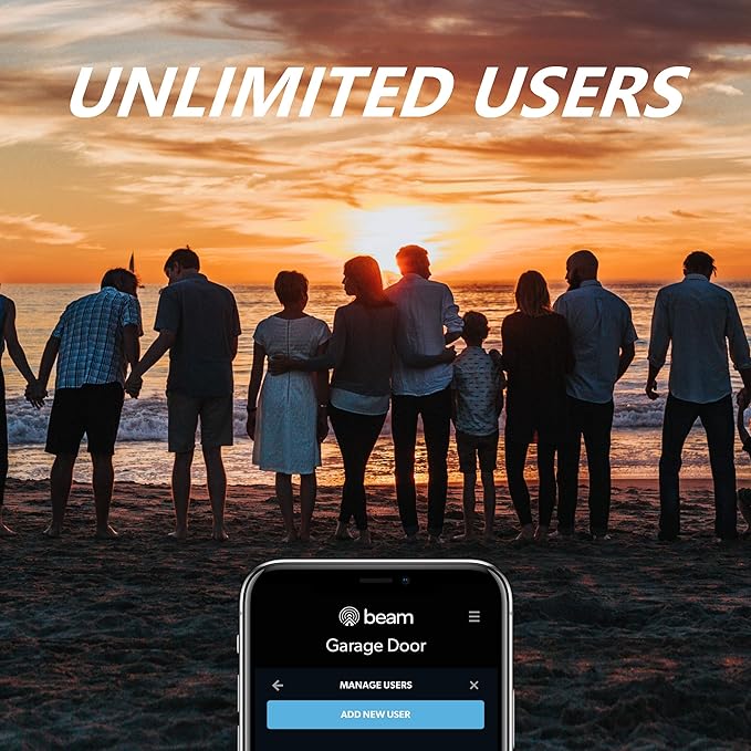 Centurion BU800 Two Car Smart Garage Door Opener, Ultra-Reliable 1-1/4 Horsepower Equivalent DC Motor, Integrated Edge-to-Edge 3000-Lumen LED, with Beam Home App for Smart Garage Control, White