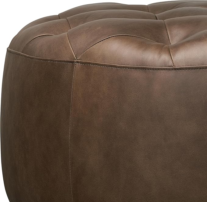 POLY & BARK Ascot Ottoman in Cocoa Brown