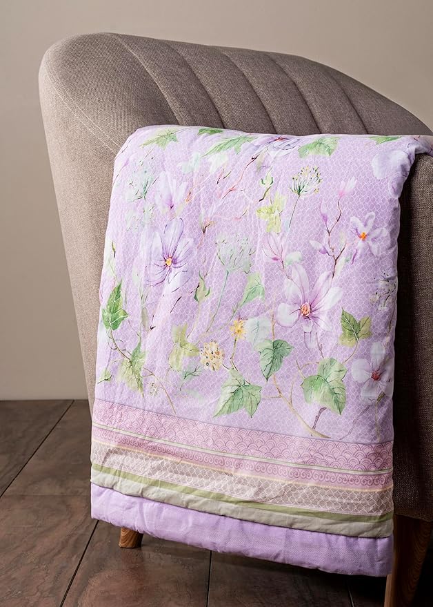 Maison d' Hermine Throw Blanket for Couch Lightweight Soft Warm Breathable Cotton Throw Blankets for Bed Girls Boys Women Men Gifts Sofa Travel Living Room Chair Bedding (60"x80", Magnolia Mornings)