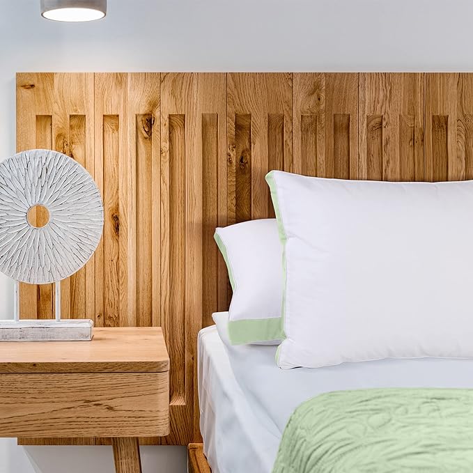 Utopia Bedding Bed Pillows for Sleeping King Size (Sage), Set of 2, Cooling Hotel Quality, Gusseted Pillow for Back, Stomach or Side Sleepers