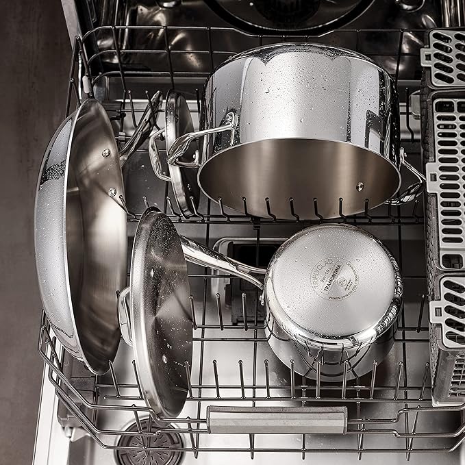 Tramontina Signature Tri-Ply Clad Stainless Steel 5-Quart Dutch Oven Pot with Lid, Induction-Ready, Dishwasher-Safe, NSF-Certified, Made in Brazil