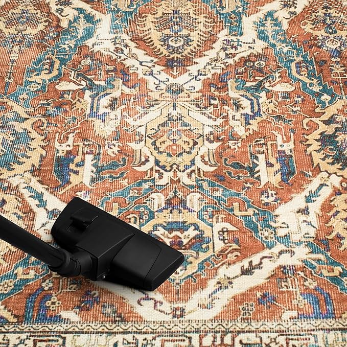 Keen Home Design 2x3 Rug - Machine Washable Entry Rug with Non-Slip Backing, Ideal for Enteryway, Kitchen, Bathroom, Laundry Room - Vintage, Easy Clean, Durable, Low Pile Rug - (2' x 3')