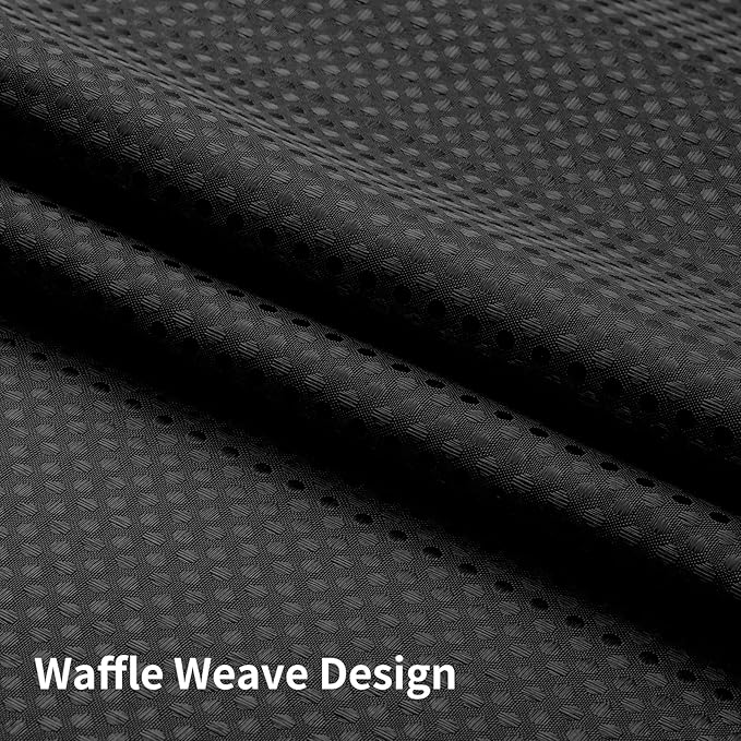 Colorful Star No Hook Waffle Shower Curtain with Snap in Fabric, Waterproof Shower Curtains with See Through Top Window, Hotel Luxury Heavy Duty Bathroom Curtain and Liner Set, 72'' x 75'', Black