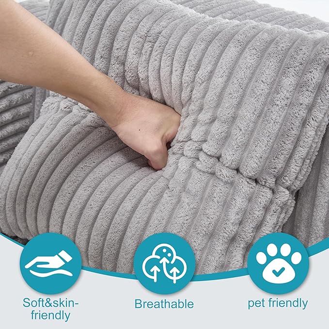 Sectional Couches for Living Room 125" L Shaped Cloud Couch Modern Modular Sectional Sofa Bad, Boneless Couch Oversized with Deep Seat, No Assembly Required, Light Gray