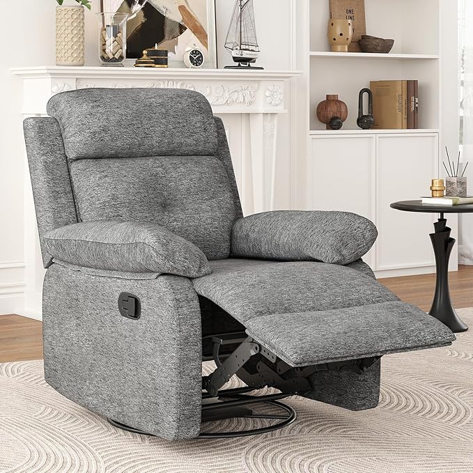 Small Rocker Swivel Recliner Chair for Adults Women for Small Spaces, Bedroom, Living Room