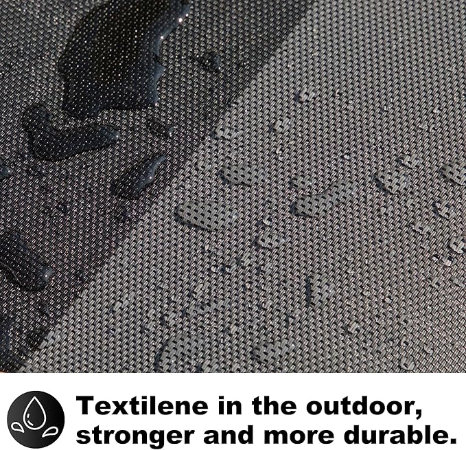 Waterproof Double Hammock with Stand for Outside Heavy Duty, 2 Person 55'' Large Quick Dry Textilene Hammocks with Hardwood Spreader Bar, Pillow, Pockets, 475lbs Capacity (Gray & Black)