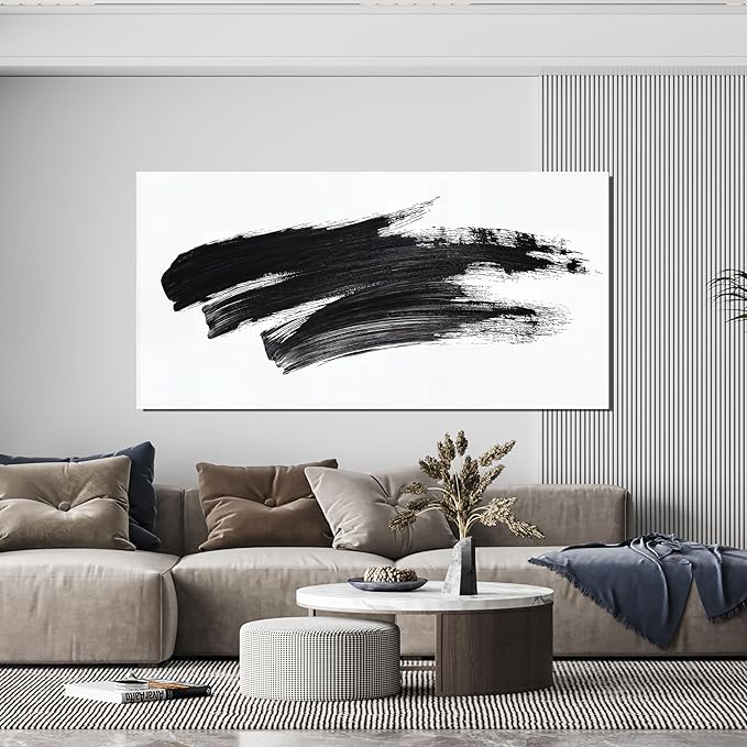 Canvas Wall Art Decor Large Black and White Wall Art Decorations Wall Pictures for Living Room Abstract Canvas Art Wall Decor Abstract Wall Art Prints Artwork for Walls Bedroom Home Wall Art Decor 24"X48"