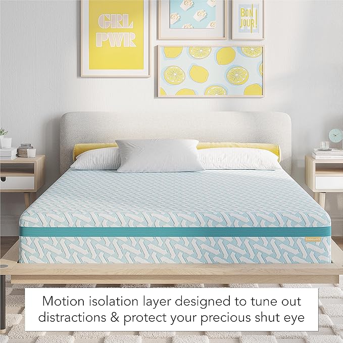 Simmons Blue Dream Gel Memory Foam Mattress: 10'' Medium Firmness Twin Size Mattress - Pressure Relief, Motion Separation, CertiPUR-US Certified - Single Bed in a Box