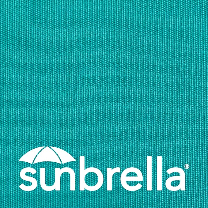 Outdoor Sunbrella Decorative Pillows with Triple Coconut Buttons Pack of 4, 16" x 16" Outdoor Pillow Set for Couch Bed Throw Patio Sofa, Canvas Aruba/Cast Ash