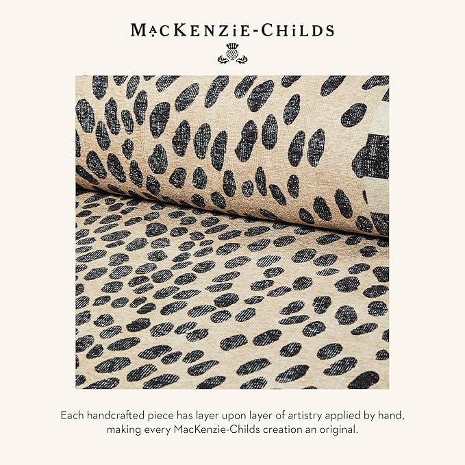 MACKENZIE-CHILDS Washable Rug, Decorative Indoor Rug, 2' x 3', Snow Leopard