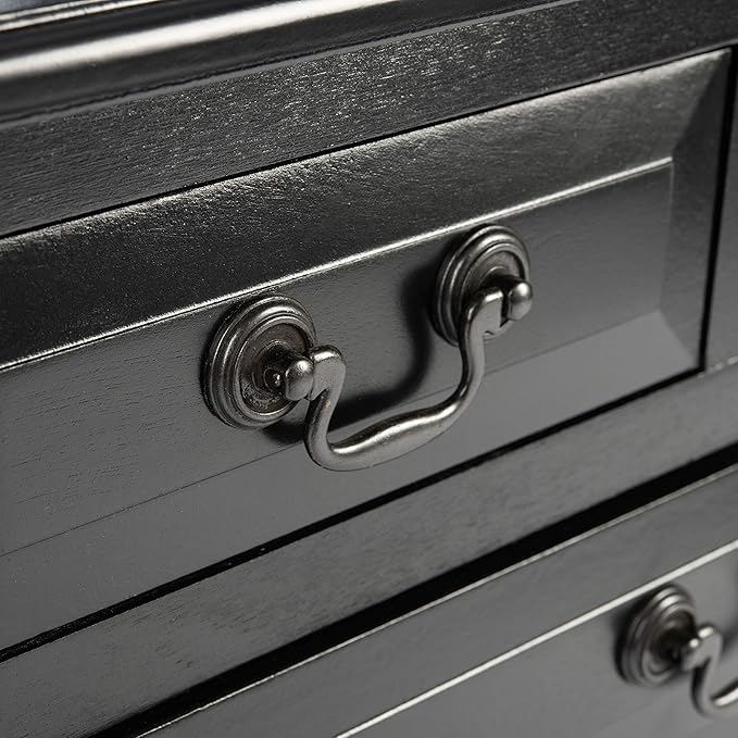 SAFAVIEH Home Collection Primrose Black 3-Drawer Console Table