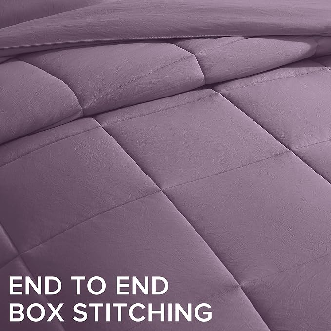 UGG Leonora Comforter Set with 2 Pillow Shams Lightweight Down Alternative Blanket Reversible Cozy Warm All Season Washable and Hypoallergenic Bedding Set, Full/Queen, Purple Shadow