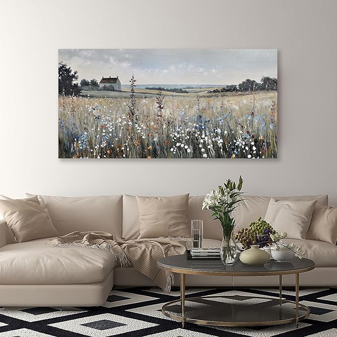 Glvzygy Canvas Wall Art Vintage Decor Artwork Classical Oil Painting Canvas Prints Vintage Landscape Wall Art Suitable for Living Room Bedroom and Office Home Decor Painting 20"x40"