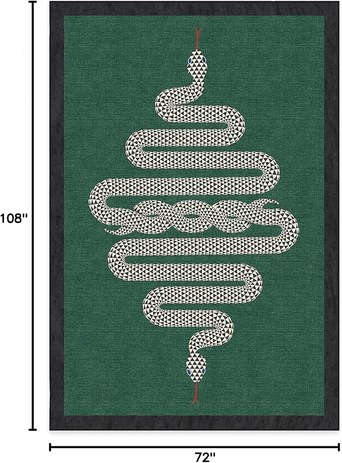 RUGGABLE x Jonathan Adler Machine Washable Modern Area Rug – Venom Emerald 6x9, Stain-Resistant, Non-Slip – Medium Rugs for Living Room, Bedroom, Hallway, Entryway & Office–with Cushioned Pad