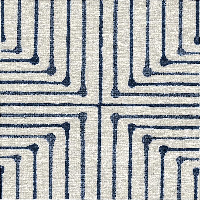 RUGGABLE x Jonathan Adler Machine Washable Modern Area Rug – Inkdrop Slate Blue 3x5, Stain-Resistant, Non-Slip – Small Rugs for Living Room, Bedroom, Hallway, Entryway & Office–with Cushioned Pad