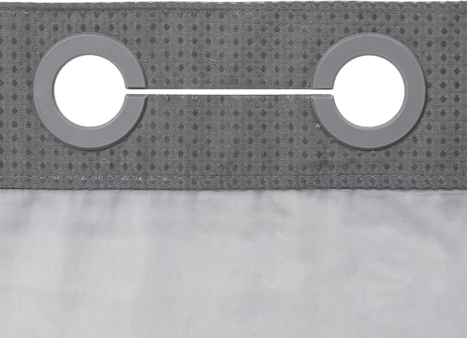 River Dream Stall Heavyweight No Hooks Required Dotted Waffle Weave Shower Curtain with Snap in Liner - 36W x 74H,Hotel Grade,Spa Like Bath Curtain,Graphite Grey