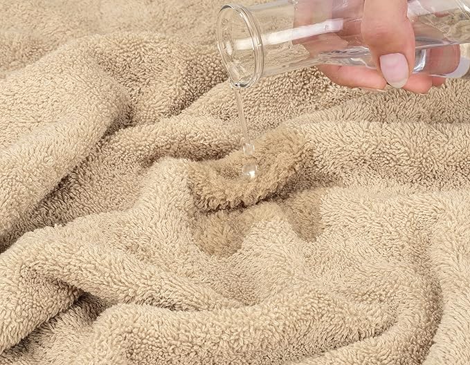 American Soft Linen Luxury 4 Piece Bath Towel Set, 600 GSM 100% Cotton Turkish Bath Towels for Bathroom, 27x54 in Extra Large Bathroom Shower Towels, Beige